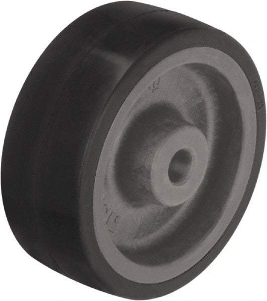 Blickle - 5 Inch Diameter x 1-37/64 Inch Wide, Heat-Resistant Silicone Rubber Caster Wheel - 264 Lb. Capacity, 1/2 Inch Axle Diameter, Plain Bore Bearing - Americas Industrial Supply