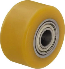 Blickle - 1-3/8 Inch Diameter x 1-1/16 Inch Wide, Polyurethane-Elastomer Blickle Extrathane Caster Wheel - 220 Lb. Capacity, 1/4 Inch Axle Diameter, Ball Bearing - Americas Industrial Supply