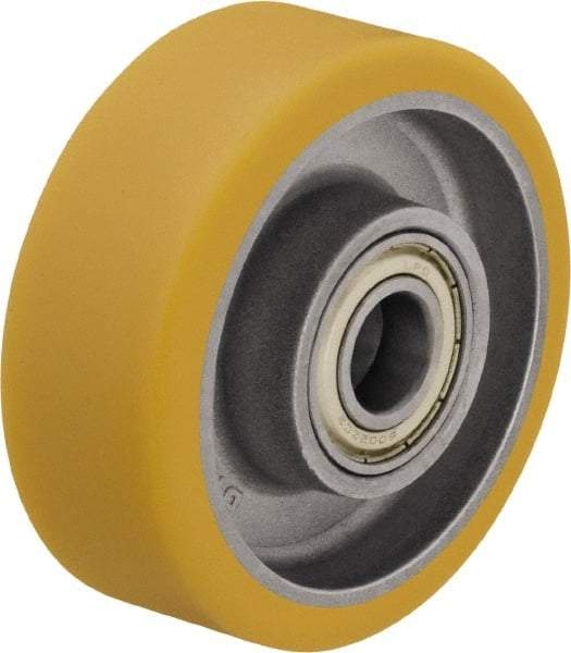 Blickle - 5 Inch Diameter x 1-37/64 Inch Wide, Polyurethane-Elastomer Blickle Extrathane Caster Wheel - 770 Lb. Capacity, 19/32 Inch Axle Diameter, Ball Bearing - Americas Industrial Supply