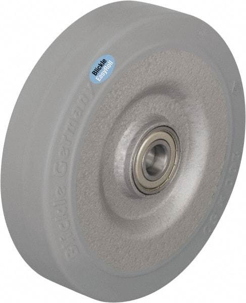 Blickle - 6-1/2 Inch Diameter x 1-31/32 Inch Wide, Solid Rubber Caster Wheel - 990 Lb. Capacity, 25/32 Inch Axle Diameter, Ball Bearing - Americas Industrial Supply