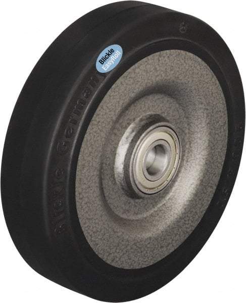 Blickle - 10 Inch Diameter x 2-23/64 Inch Wide, Solid Rubber Caster Wheel - 1,870 Lb. Capacity, 1 Inch Axle Diameter, Ball Bearing - Americas Industrial Supply