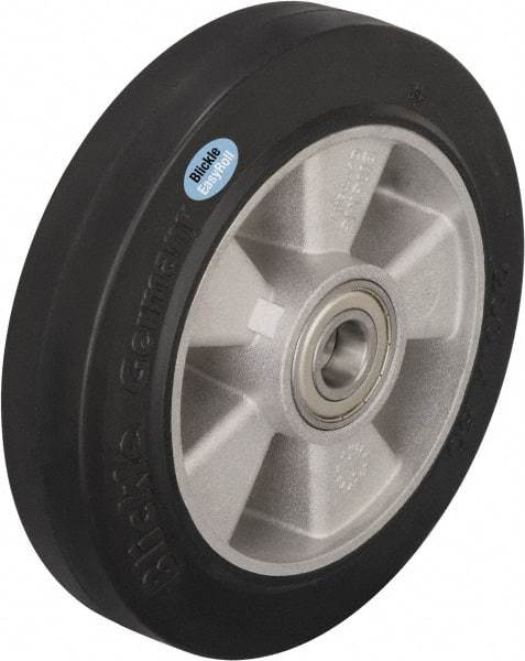 Blickle - 6-1/2 Inch Diameter x 1-37/64 Inch Wide, Solid Rubber Caster Wheel - 660 Lb. Capacity, 19/32 Inch Axle Diameter, Ball Bearing - Americas Industrial Supply