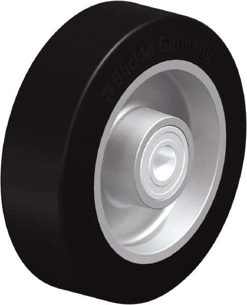 Blickle - 5 Inch Diameter x 1-37/64 Inch Wide, Solid Rubber Caster Wheel - 550 Lb. Capacity, 19/32 Inch Axle Diameter, Ball Bearing - Americas Industrial Supply