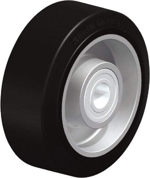 Blickle - 4 Inch Diameter x 1-37/64 Inch Wide, Solid Rubber Caster Wheel - 440 Lb. Capacity, 19/32 Inch Axle Diameter, Ball Bearing - Americas Industrial Supply