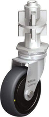 Blickle - 3" Diam x 63/64" Wide x 4" OAH Metal Expander Mount Swivel Caster - Rubber Elastomer (TPE), 110 Lb Capacity, Ball Bearing, Metal Expander Stem - Americas Industrial Supply