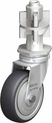 Blickle - 3" Diam x 63/64" Wide x 4" OAH Metal Expander Mount Swivel Caster - Rubber Elastomer (TPE), 165 Lb Capacity, Ball Bearing, Metal Expander Stem - Americas Industrial Supply