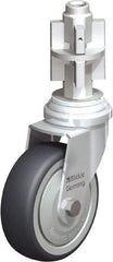 Blickle - 3" Diam x 63/64" Wide x 4" OAH Metal Expander Mount Swivel Caster - Rubber Elastomer (TPE), 165 Lb Capacity, Ball Bearing, Metal Expander Stem - Americas Industrial Supply