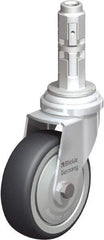 Blickle - 3" Diam x 63/64" Wide x 4" OAH Metal Expander Mount Swivel Caster - Rubber Elastomer (TPE), 165 Lb Capacity, Ball Bearing, Metal Expander Stem - Americas Industrial Supply