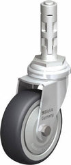 Blickle - 3" Diam x 63/64" Wide x 4" OAH Metal Expander Mount Swivel Caster - Rubber Elastomer (TPE), 165 Lb Capacity, Ball Bearing, Metal Expander Stem - Americas Industrial Supply
