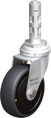 Blickle - 3" Diam x 63/64" Wide x 4" OAH Metal Expander Mount Swivel Caster - Rubber Elastomer (TPE), 110 Lb Capacity, Ball Bearing, Metal Expander Stem - Americas Industrial Supply