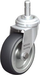 Blickle - 3" Diam x 63/64" Wide x 3-55/64" OAH Stem Mount Swivel Caster - Rubber Elastomer (TPE), 165 Lb Capacity, Plain Bore Bearing, Friction Stem - Americas Industrial Supply