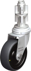 Blickle - 3" Diam x 63/64" Wide x 4" OAH Metal Expander Mount Swivel Caster - Rubber Elastomer (TPE), 110 Lb Capacity, Plain Bore Bearing, Metal Expander Stem - Americas Industrial Supply