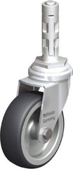 Blickle - 3" Diam x 63/64" Wide x 4" OAH Metal Expander Mount Swivel Caster - Rubber Elastomer (TPE), 165 Lb Capacity, Plain Bore Bearing, Metal Expander Stem - Americas Industrial Supply