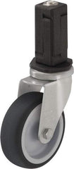Blickle - 3" Diam x 63/64" Wide x 4" OAH Stem Mount Swivel Caster - Rubber Elastomer (TPE), 165 Lb Capacity, Plain Bore Bearing, Square Stem - Americas Industrial Supply