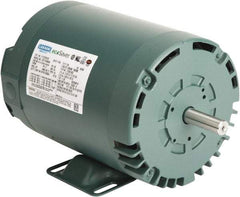 Leeson - 1/2 Max hp, 1,800 Max RPM, Premium Efficient Electric AC DC Motor - 230/460 V Input, Three Phase, 56 Frame, 5/8" Shaft Diam, Rigid Base Mount, ODP Enclosure - Americas Industrial Supply