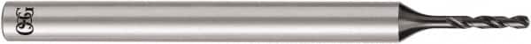 OSG - 4.35mm, 130° Point, Solid Carbide Micro Drill Bit - 64mm OAL, 24mm Flute Length, 5mm Shank Diam, Series 5330 - Americas Industrial Supply