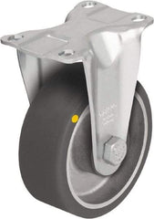 Blickle - 5" Diam x 1-9/16" Wide x 6-1/8" OAH Top Plate Mount Rigid Caster - Polyurethane-Elastomer Blickle Softhane, 400 Lb Capacity, Ball Bearing, 3-5/8 x 2-1/2" Plate - Americas Industrial Supply