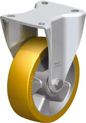 Blickle - 5" Diam x 1-37/64" Wide x 6-1/2" OAH Top Plate Mount Rigid Caster - Polyurethane-Elastomer Blickle Softhane, 770 Lb Capacity, Ball Bearing, 3-15/16 x 3-3/8" Plate - Americas Industrial Supply