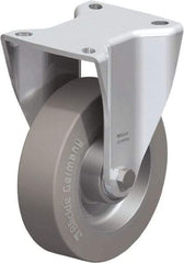 Blickle - 5" Diam x 1-37/64" Wide x 6-1/2" OAH Top Plate Mount Rigid Caster - Solid Rubber, 550 Lb Capacity, Ball Bearing, 3-15/16 x 3-3/8" Plate - Americas Industrial Supply