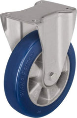 Blickle - 6-1/2" Diam x 1-31/32" Wide x 7-61/64" OAH Top Plate Mount Rigid Caster - Polyurethane-Elastomer Blickle Besthane, 1,210 Lb Capacity, Ball Bearing, 5-1/2 x 4-3/8" Plate - Americas Industrial Supply