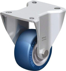Blickle - 3" Diam x 1-37/64" Wide x 4-23/32" OAH Top Plate Mount Rigid Caster - Polyurethane-Elastomer Blickle Besthane, 506 Lb Capacity, Ball Bearing, 3-15/16 x 3-3/8" Plate - Americas Industrial Supply