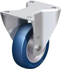 Blickle - 5" Diam x 1-37/64" Wide x 6-1/2" OAH Top Plate Mount Rigid Caster - Polyurethane-Elastomer Blickle Besthane, 770 Lb Capacity, Ball Bearing, 5-1/2 x 4-3/8" Plate - Americas Industrial Supply