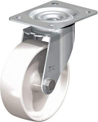 Blickle - 4" Diam x 1-7/16" Wide x 5-1/8" OAH Top Plate Mount Swivel Caster - Impact-Resistant Nylon, 400 Lb Capacity, Ball Bearing, 3-5/8 x 2-1/2" Plate - Americas Industrial Supply