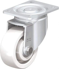 Blickle - 5" Diam x 1-31/32" Wide x 6-11/16" OAH Top Plate Mount Swivel Caster - Impact-Resistant Nylon, 1,650 Lb Capacity, Ball Bearing, 5-1/2 x 4-3/8" Plate - Americas Industrial Supply