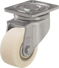 Blickle - 3" Diam x 1-37/64" Wide x 4-23/32" OAH Top Plate Mount Swivel Caster - Impact-Resistant Cast Nylon, 1,540 Lb Capacity, Ball Bearing, 3-15/16 x 3-3/8" Plate - Americas Industrial Supply