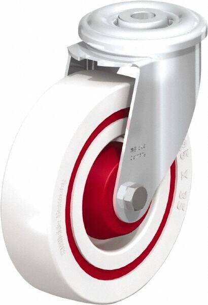 Blickle - 5" Diam x 1-3/8" Wide x 5-29/32" OAH Hollow Kingpin Mount Swivel Caster - Impact-Resistant Nylon, 330 Lb Capacity, Ball Bearing, Hollow Kingpin Stem - Americas Industrial Supply