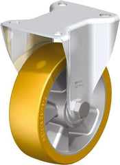 Blickle - 5" Diam x 1-9/16" Wide x 6-7/64" OAH Top Plate Mount Rigid Caster - Polyurethane-Elastomer Blickle Softhane, 770 Lb Capacity, Ball Bearing, 3-15/16 x 3-3/8" Plate - Americas Industrial Supply