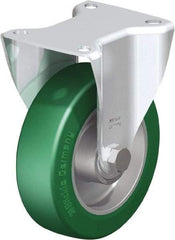 Blickle - 5" Diam x 1-9/16" Wide x 6-7/64" OAH Top Plate Mount Rigid Caster - Polyurethane-Elastomer Blickle Softhane, 770 Lb Capacity, Ball Bearing, 3-15/16 x 3-3/8" Plate - Americas Industrial Supply