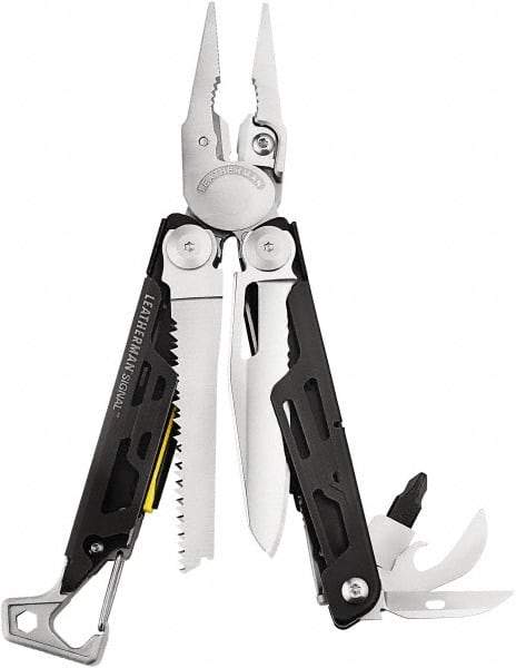 Leatherman - 19 Piece, Multi-Tool Set - Stainless Steel, 4-1/2" OAL, 4-1/2" Closed Length - Americas Industrial Supply