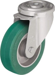 Blickle - 5" Diam x 1-37/64" Wide x 6-7/64" OAH Hollow Kingpin Mount Swivel Caster - Polyurethane-Elastomer Blickle Softhane, 770 Lb Capacity, Ball Bearing, Hollow Kingpin Stem - Americas Industrial Supply