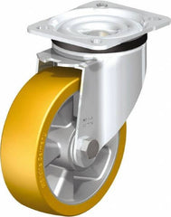 Blickle - 5" Diam x 1-9/16" Wide x 6-7/64" OAH Top Plate Mount Swivel Caster - Polyurethane-Elastomer Blickle Extrathane, 770 Lb Capacity, Ball Bearing, 3-15/16 x 3-3/8" Plate - Americas Industrial Supply