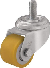 Blickle - 2" Diam x 1-19/64" Wide x 2-3/4" OAH Threaded Stem Mount Swivel Caster - Polyurethane-Elastomer Blickle Extrathane, 330 Lb Capacity, Ball Bearing, 1/2" Stem - Americas Industrial Supply
