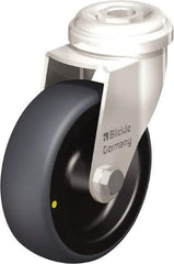 Blickle - 3" Diam x 63/64" Wide x 3-27/32" OAH Hollow Kingpin Mount Swivel Caster - Thermoplastic Rubber Elastomer (TPE), 110 Lb Capacity, Plain Bore Bearing, Hollow Kingpin Stem - Americas Industrial Supply