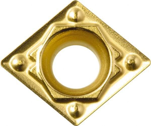 Kyocera - CPMH322 HQ Grade CA530 Carbide Turning Insert - TiCN/Al2O3/TiN Finish, 80° Diamond, 3/8" Inscr Circle, 1/8" Thick, 1/32" Corner Radius - Americas Industrial Supply