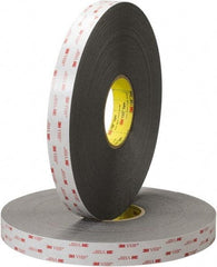 3M - 3/4" x 15 Yd Acrylic Adhesive Double Sided Tape - 45 mil Thick, Polyethylene Foam Liner, Series 5952WF - Americas Industrial Supply