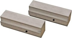 CarveSmart - 1-1/2" Wide x 2" High x 1-1/2" Thick, Flat/No Step Vise Jaw - Soft, Aluminum, Fixed Jaw, Compatible with 6" Vises - Americas Industrial Supply