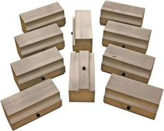CarveSmart - 1-1/2" Wide x 2" High x 1-1/2" Thick, Flat/No Step Vise Jaw - Soft, Aluminum, Fixed Jaw, Compatible with 6" Vises - Americas Industrial Supply