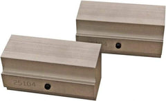 CarveSmart - 1-1/2" Wide x 2" High x 1-1/2" Thick, Flat/No Step Vise Jaw - Soft, Aluminum, Fixed Jaw, Compatible with 6" Vises - Americas Industrial Supply