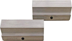 CarveSmart - 1" Wide x 2-1/4" High x 1" Thick, Flat/No Step Vise Jaw - Soft, Aluminum, Fixed Jaw, Compatible with 6" Vises - Americas Industrial Supply