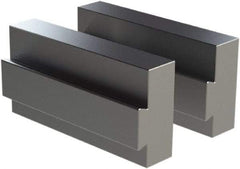 CarveSmart - 1" Wide x 2-1/4" High x 1" Thick, Flat/No Step Vise Jaw - Soft, Aluminum, Fixed Jaw, Compatible with 6" Vises - Americas Industrial Supply