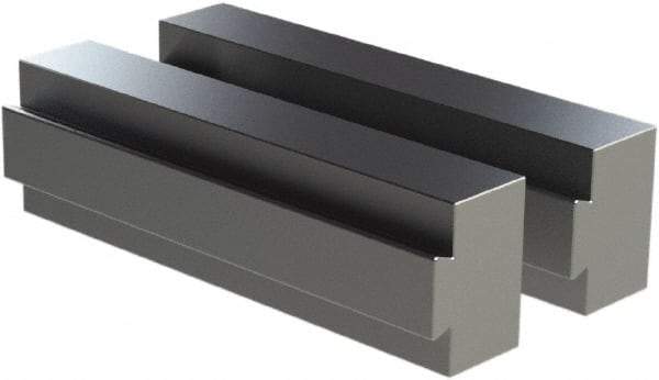 CarveSmart - 1" Wide x 1.71" High x 1" Thick, Flat/No Step Vise Jaw - Soft, Aluminum, Fixed Jaw, Compatible with 6" Vises - Americas Industrial Supply