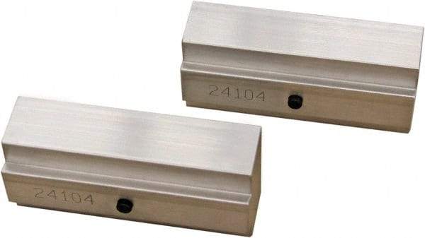 CarveSmart - 1" Wide x 1.71" High x 1" Thick, Flat/No Step Vise Jaw - Soft, Aluminum, Fixed Jaw, Compatible with 6" Vises - Americas Industrial Supply