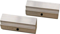 CarveSmart - 1" Wide x 1.71" High x 1" Thick, Flat/No Step Vise Jaw - Soft, Aluminum, Fixed Jaw, Compatible with 6" Vises - Americas Industrial Supply