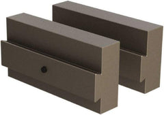 CarveSmart - 3/4" Wide x 2" High x 3/4" Thick, Flat/No Step Vise Jaw - Soft, Steel, Fixed Jaw, Compatible with 6" Vises - Americas Industrial Supply