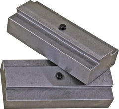 CarveSmart - 3/4" Wide x 1.71" High x 3/4" Thick, Flat/No Step Vise Jaw - Soft, Ductile Iron, Fixed Jaw, Compatible with 6" Vises - Americas Industrial Supply