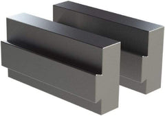 CarveSmart - 3/4" Wide x 2" High x 3/4" Thick, Flat/No Step Vise Jaw - Soft, Aluminum, Fixed Jaw, Compatible with 6" Vises - Americas Industrial Supply